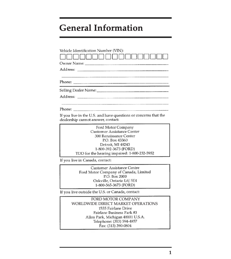 Image de la première page du manuel de l'appareil Mustang (1998)