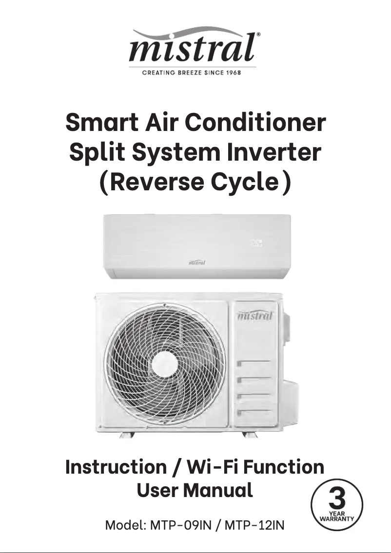 Page 1 de la notice Manuel utilisateur Mistral MTP-12IN