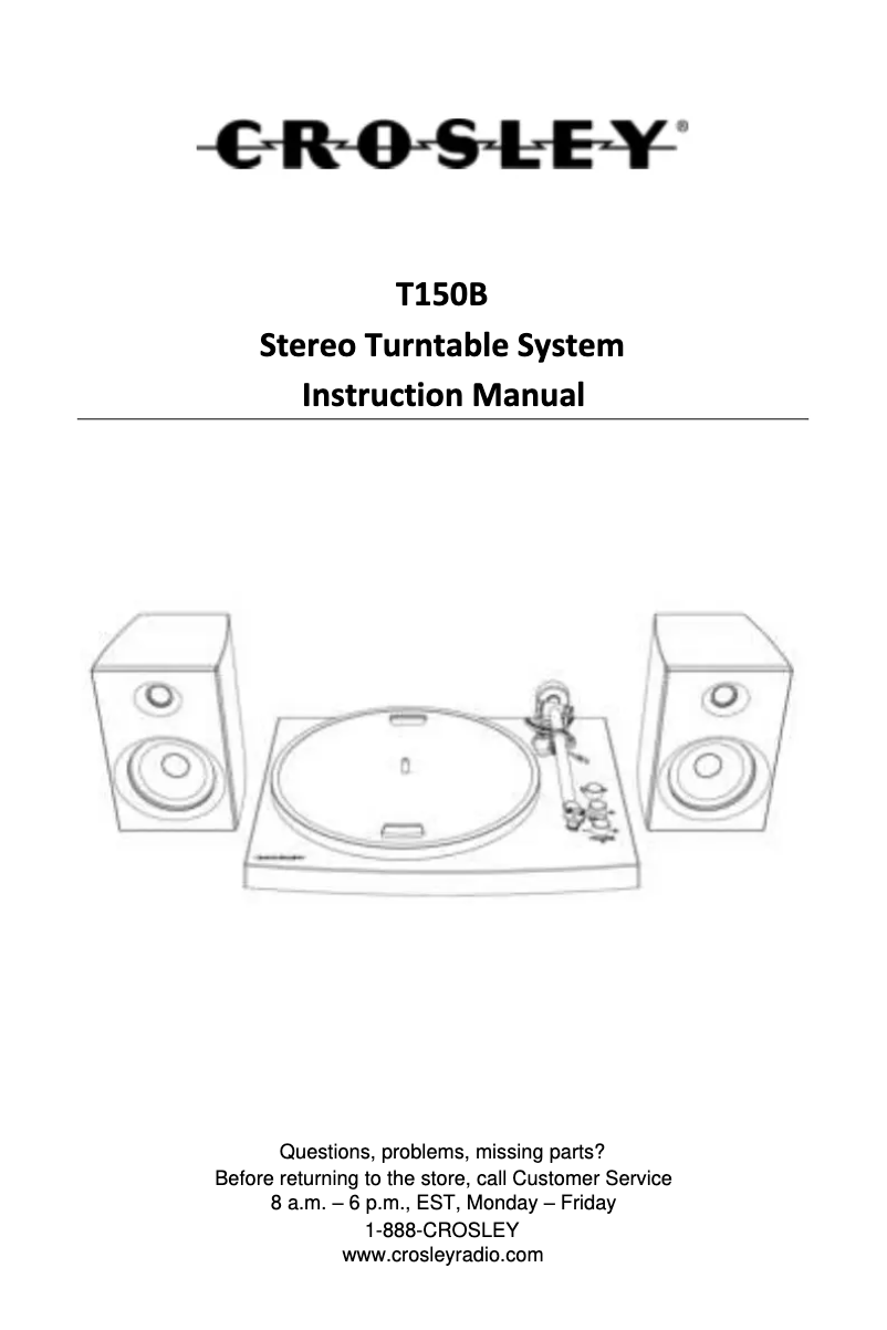 Image de la première page du manuel de l'appareil T150B