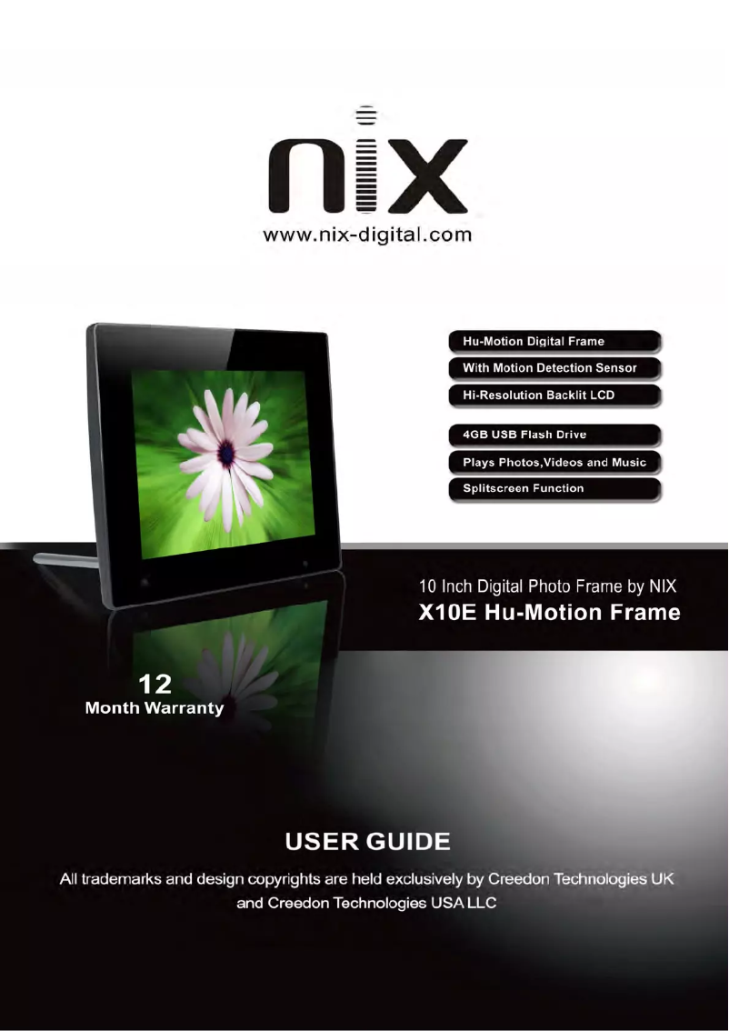 Page 1 de la notice Manuel utilisateur NIX X10E