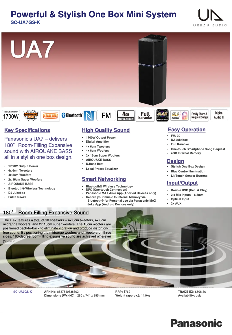 Image de la première page du manuel de l'appareil SC-UA7