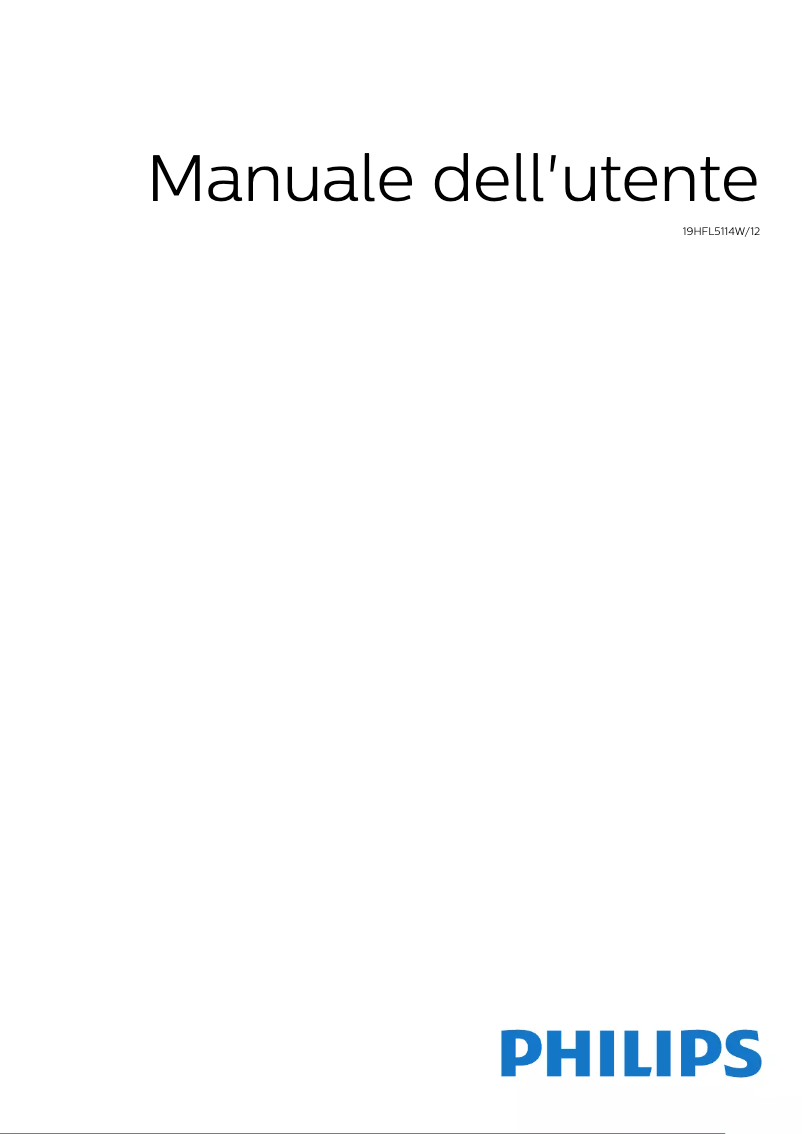 Page 1 de la notice Manuel utilisateur Philips 19HFL5114W