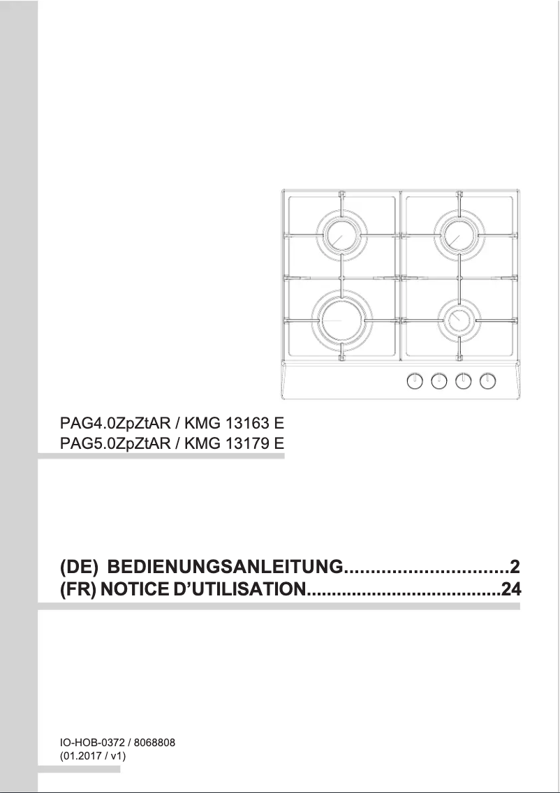 Image de la première page du manuel de l'appareil KMG 13163 E
