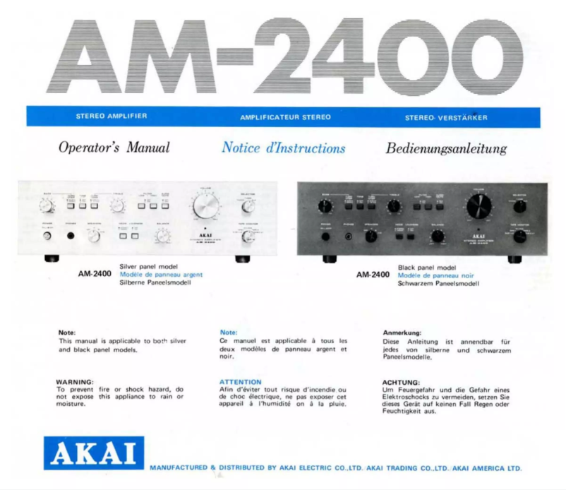 Página 1 del manual Manual de usuario AKAI AM-2400