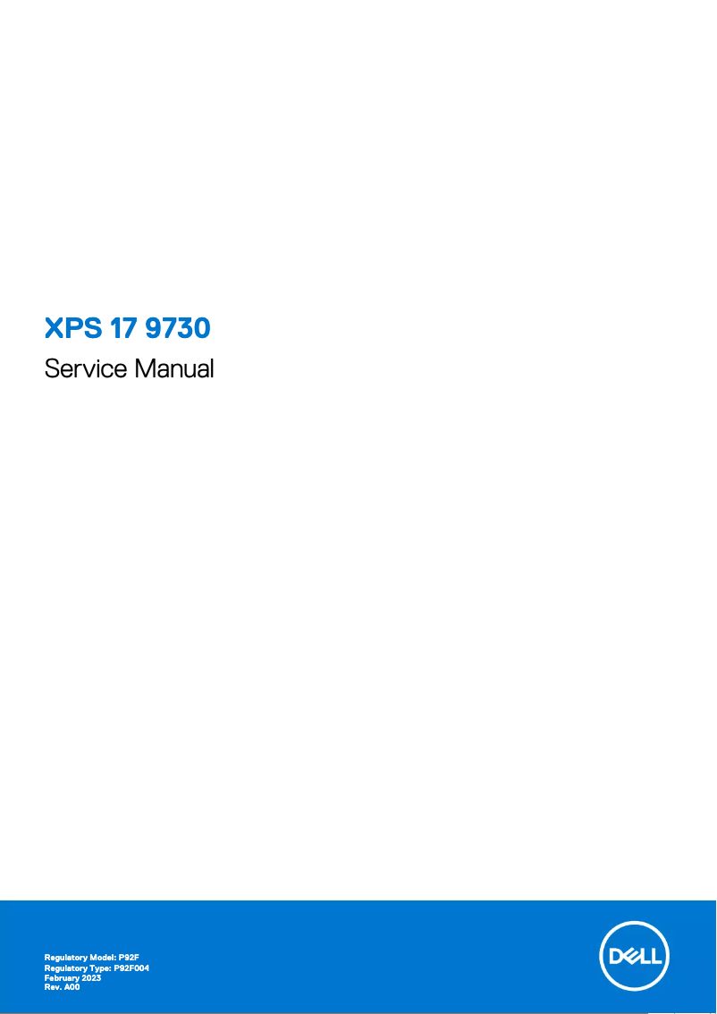 Image de la première page du manuel de l'appareil XPS 17 9730