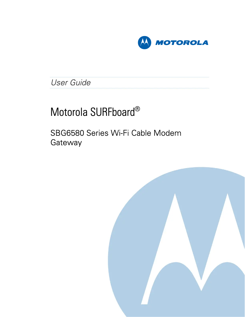 Image de la première page du manuel de l'appareil SURFboard SBG6580