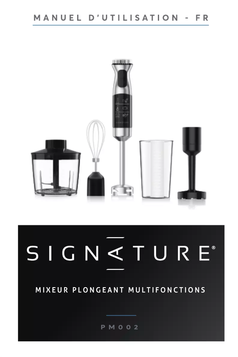 Page 1 de la notice Manuel utilisateur Signature PM002