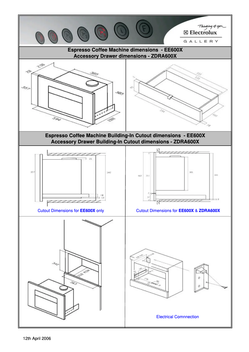 Image de la première page du manuel de l'appareil EE600X
