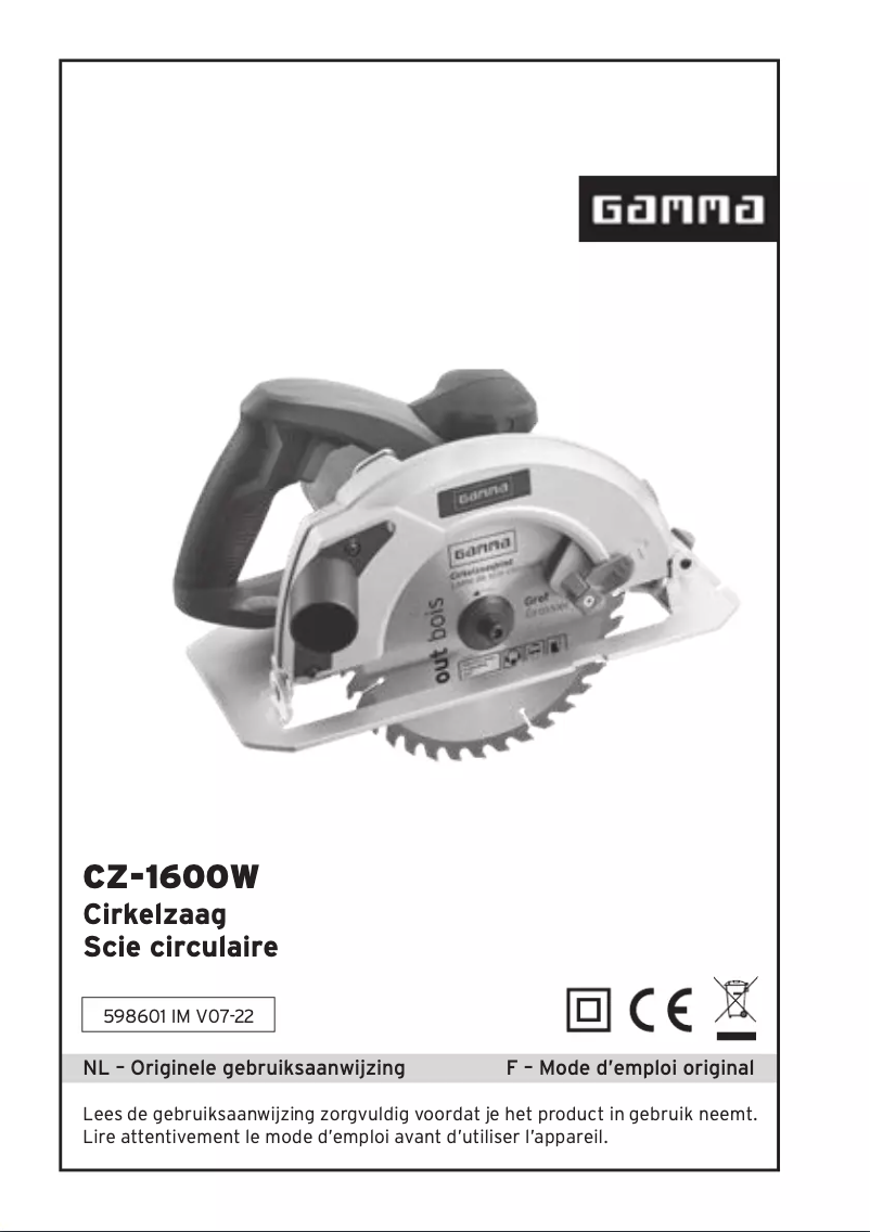 Page 1 de la notice Manuel utilisateur Gamma CZ-1600W