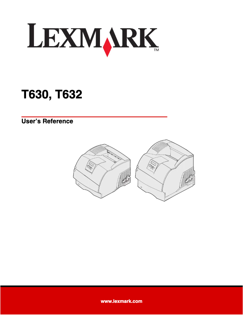 Page 1 de la notice Manuel utilisateur Lexmark T632tn