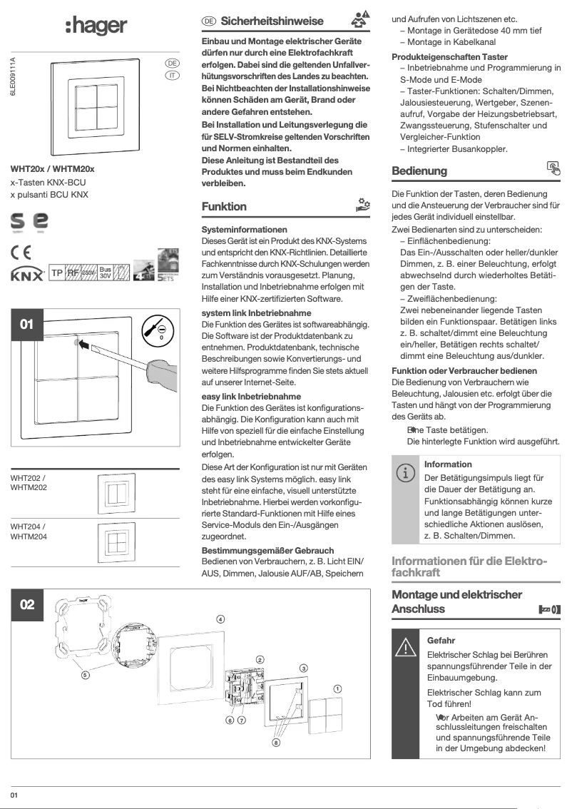 Image de la première page du manuel de l'appareil WHT202