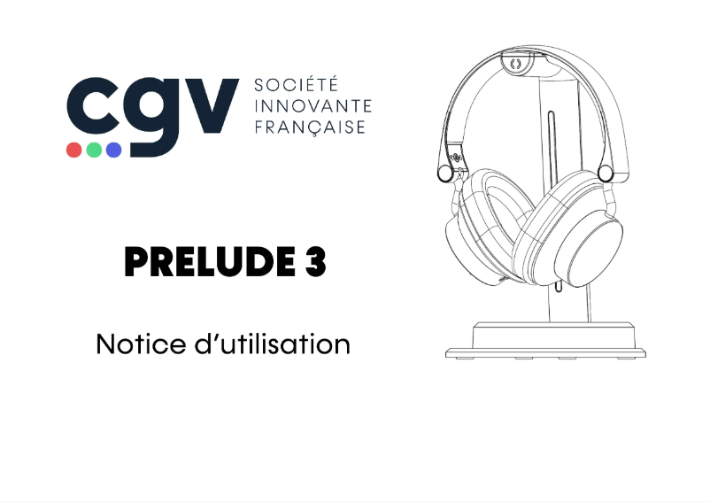 Page n°1 - Manuel utilisateur CGV Prelude 3