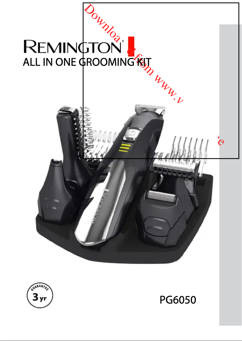 Page n°1 - Manuel utilisateur Remington PG6050