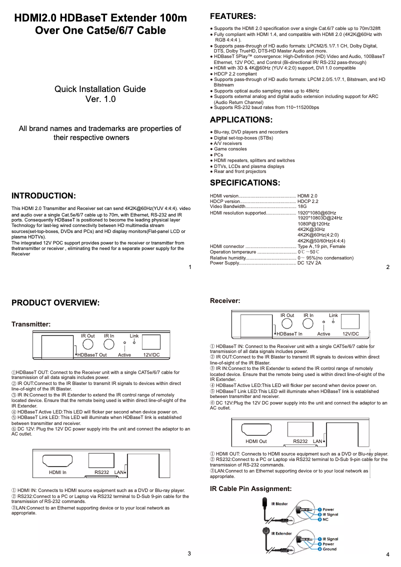 Page 1 de la notice Manuel utilisateur Micro Connect MC-HM-ET01ES