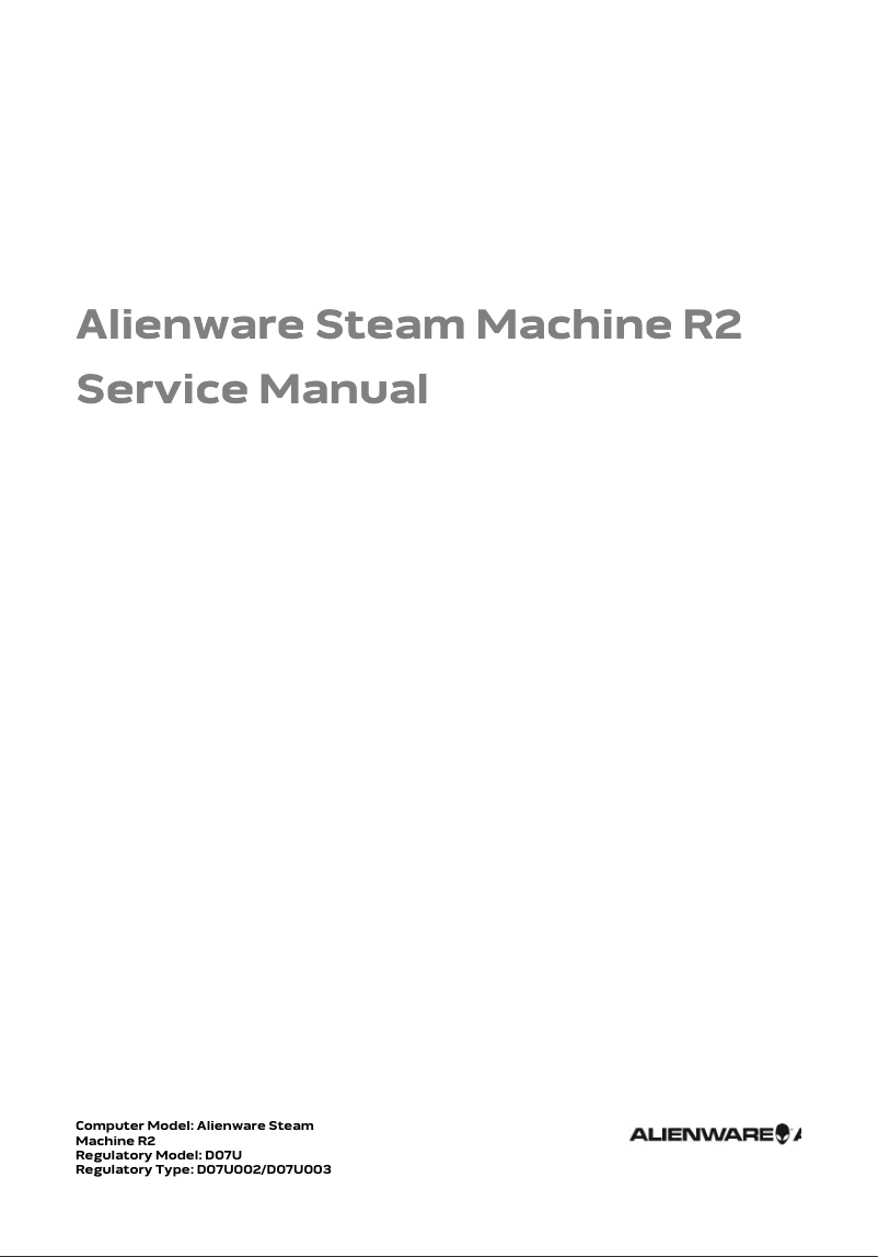 Page 1 de la notice Manuel utilisateur Alienware Steam Machine R2