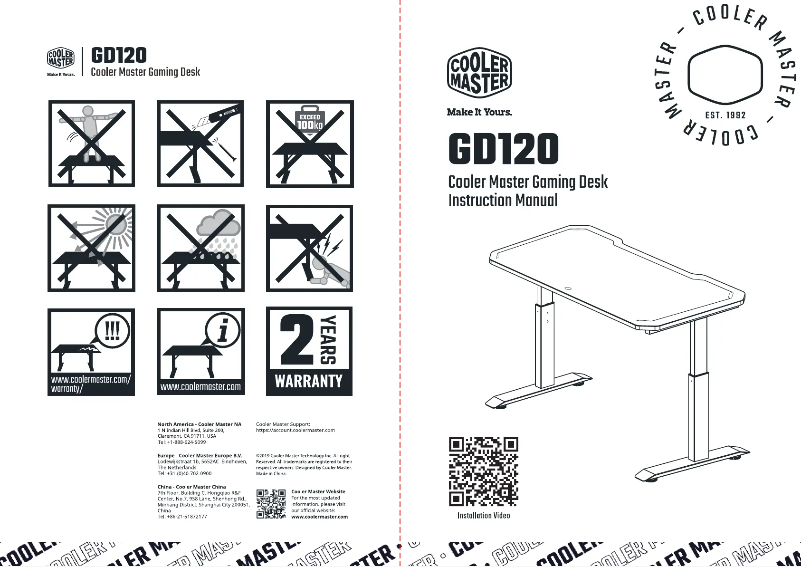 Page 1 de la notice Manuel utilisateur Cooler Master GD120 ARGB