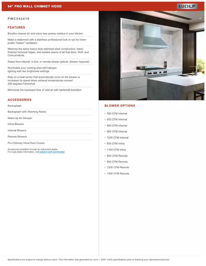 Page 1 de la notice Manuel utilisateur Wolf PWC542418