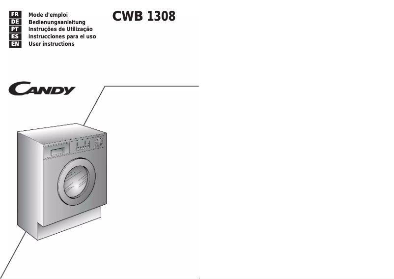 Page 1 de la notice Manuel utilisateur Candy CWB 1308-37S