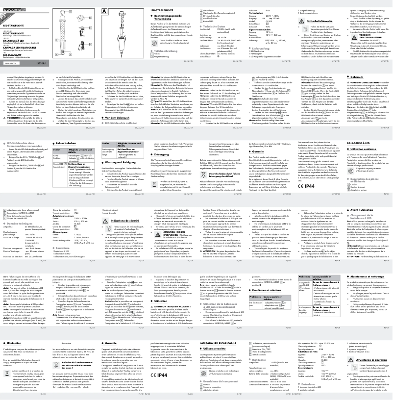 Page 1 de la notice Manuel utilisateur Livarno Lux IAN 66479