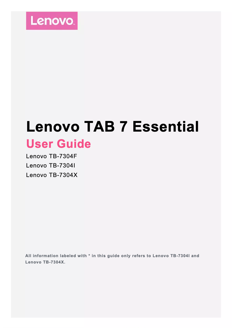 Image de la première page du manuel de l'appareil TB-7104I