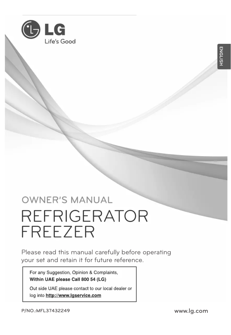 Page 1 de la notice Manuel utilisateur LG GR-B399BVQ