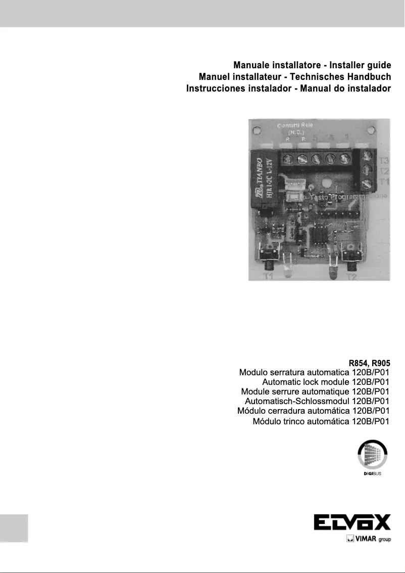 Page 1 de la notice Manuel utilisateur Vimar ELVOX R905