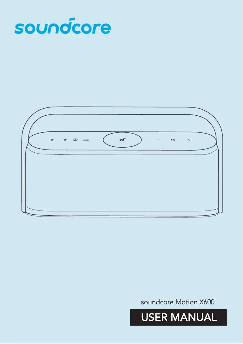 Page 1 de la notice Manuel utilisateur Soundcore Motion X600