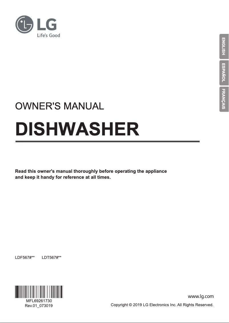 Imagen de la primera página del manual del dispositivo LDT5678SS