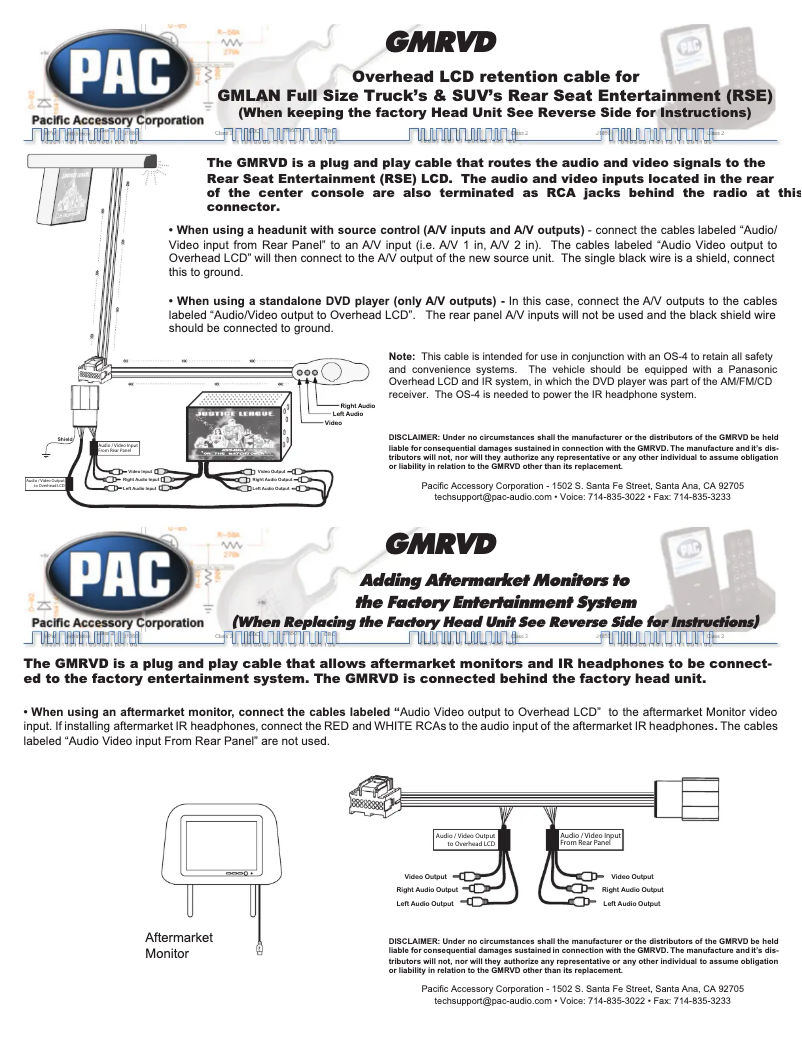 Página 1 del manual Guía de instalación PAC GMRVD