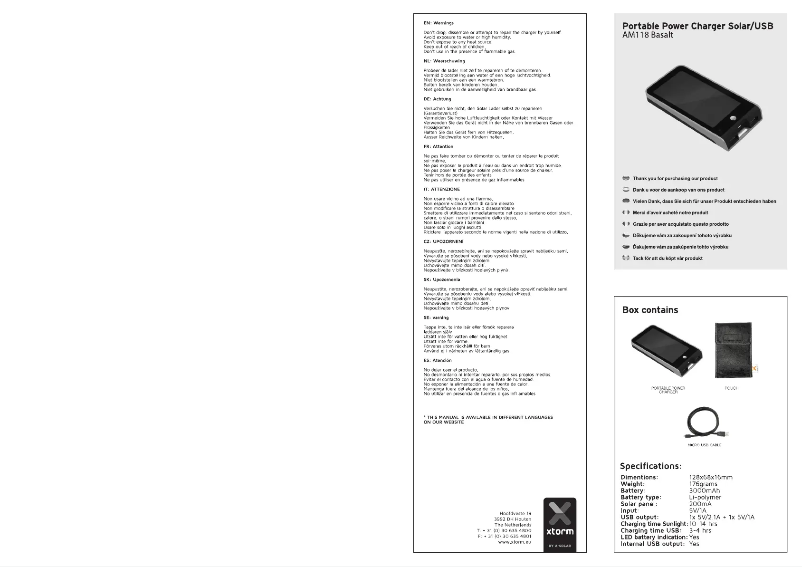 Image de la première page du manuel de l'appareil AM118 Basalt