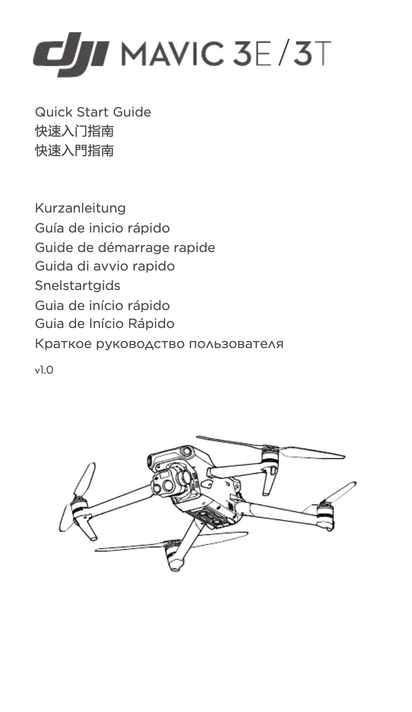 Page n°1 - Guide de démarrage rapide DJI Mavic 3 Enterprise