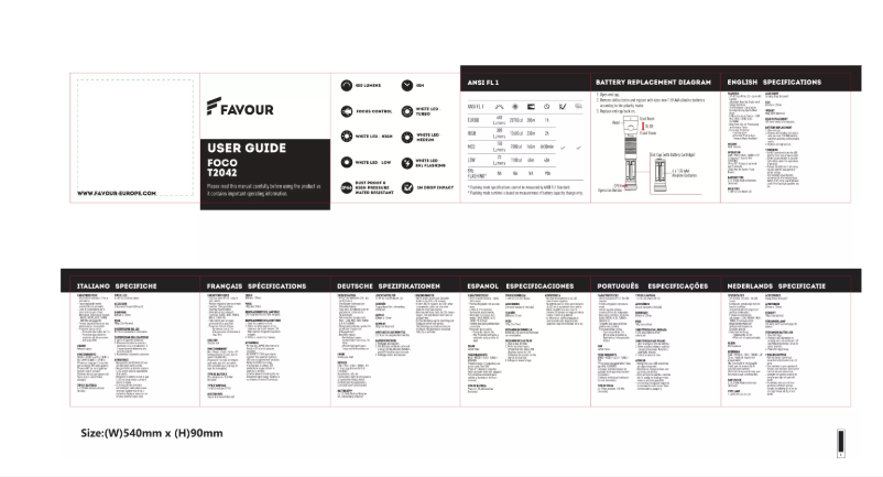 Page 1 de la notice Manuel utilisateur Favour Foco T2042