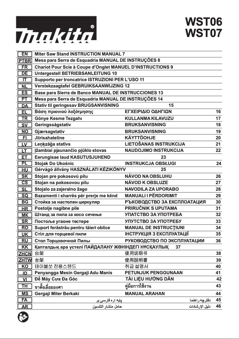 Page 1 de la notice Manuel utilisateur Makita DEAWST06