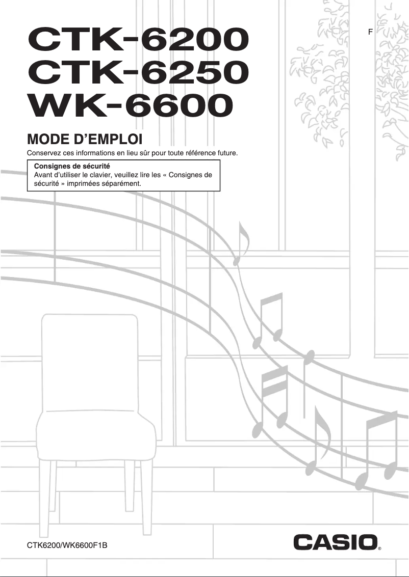 Page n°1 - Manuel utilisateur Casio CTK-6250