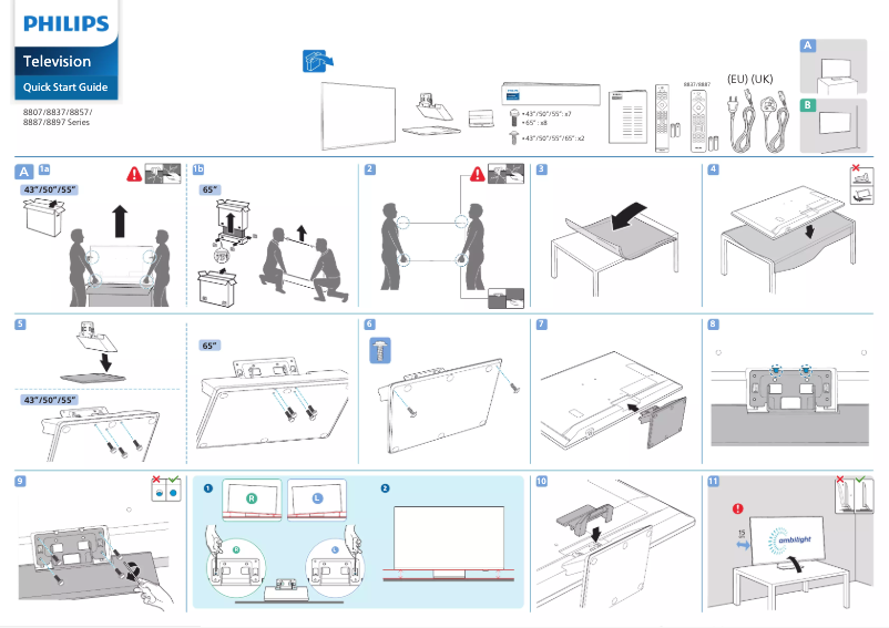 First page image of the manual for The One 65PUS8807