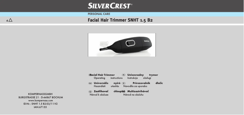 Page 1 de la notice Manuel utilisateur SilverCrest SNHT 1.5 B2