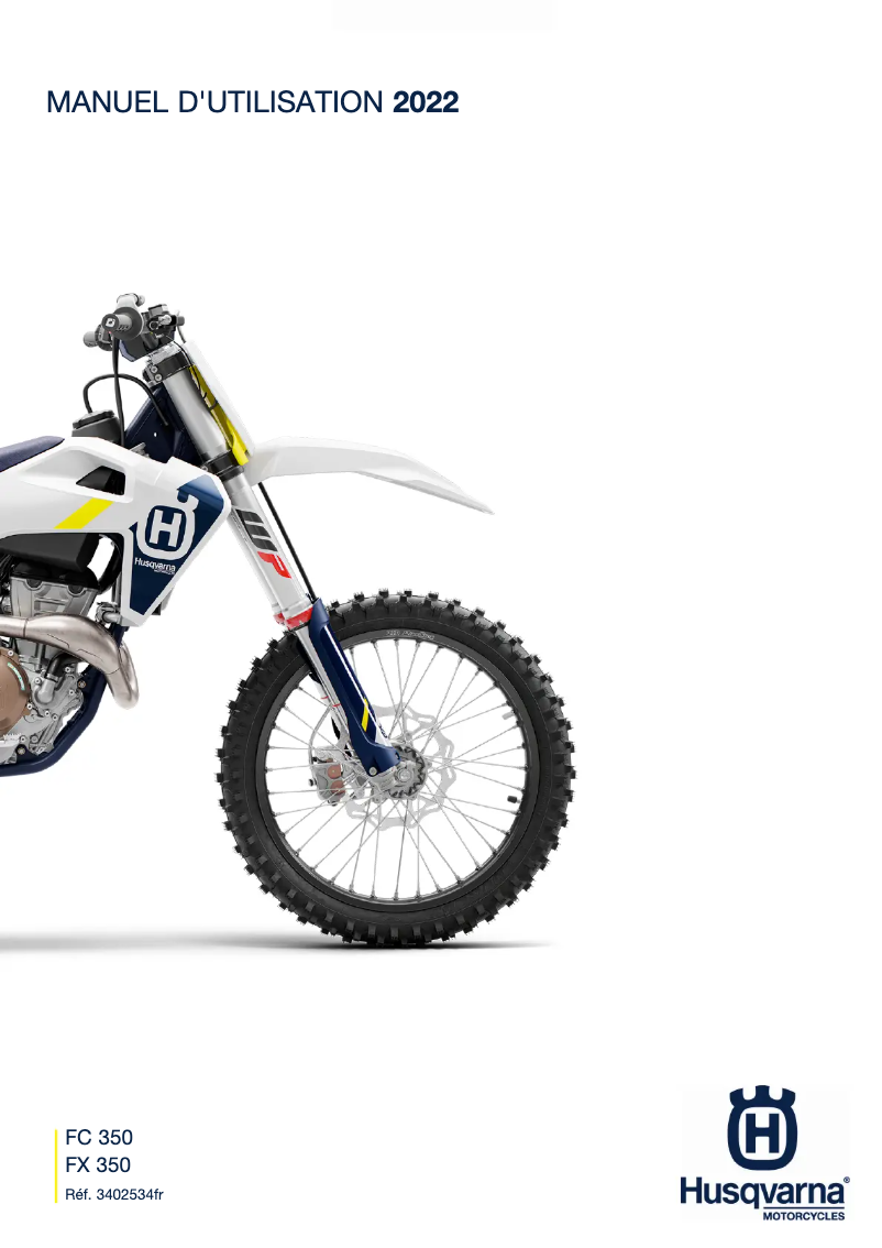 Página 1 del manual Manual de usuario Husqvarna FC 350 (2022)