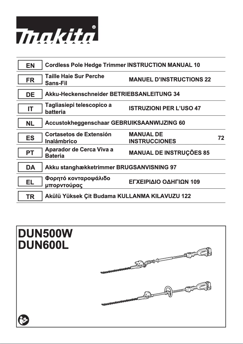 Page 1 de la notice Manuel utilisateur Makita DUN461W