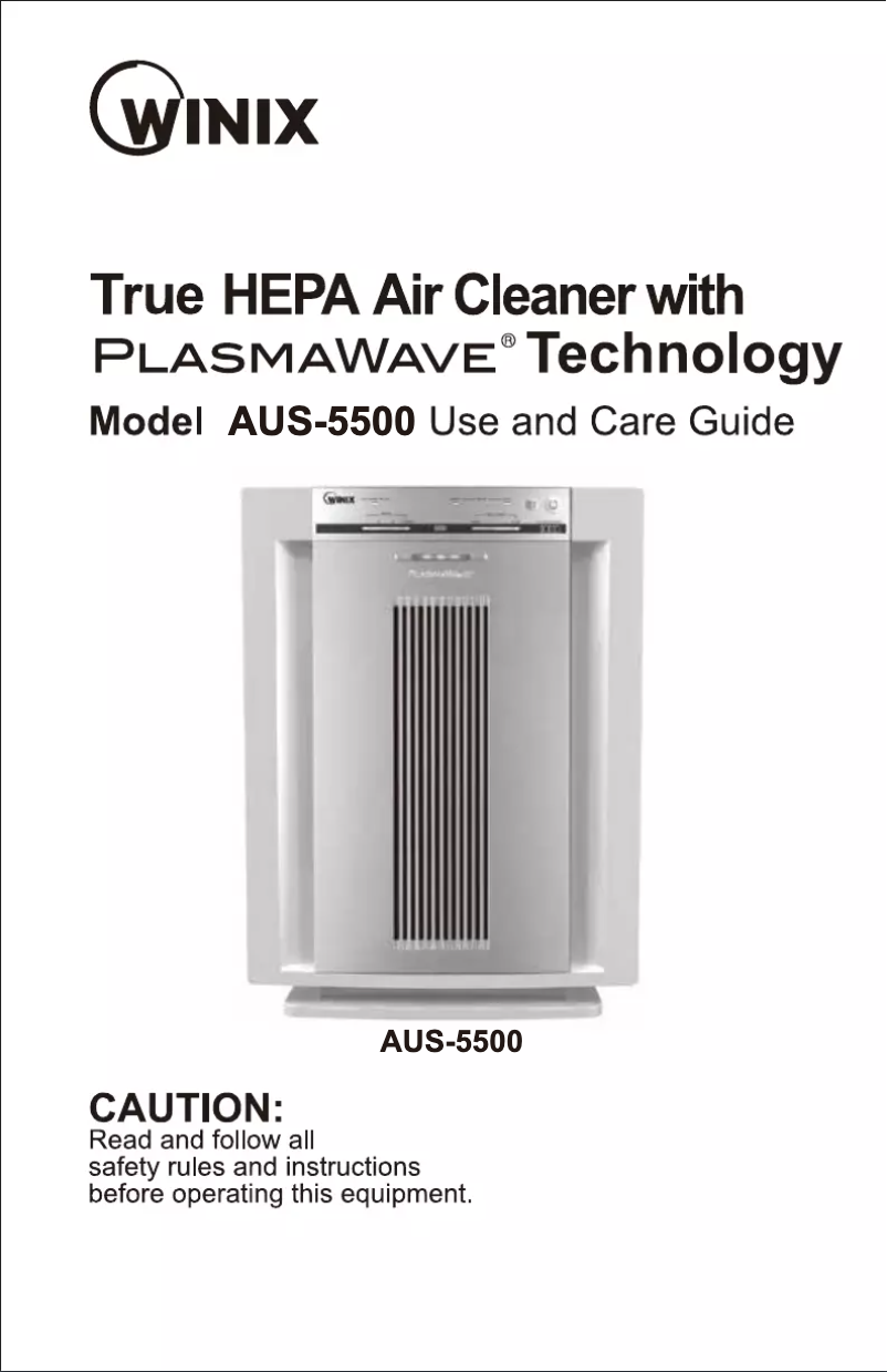 Page 1 de la notice Manuel utilisateur Winix AUS-5500