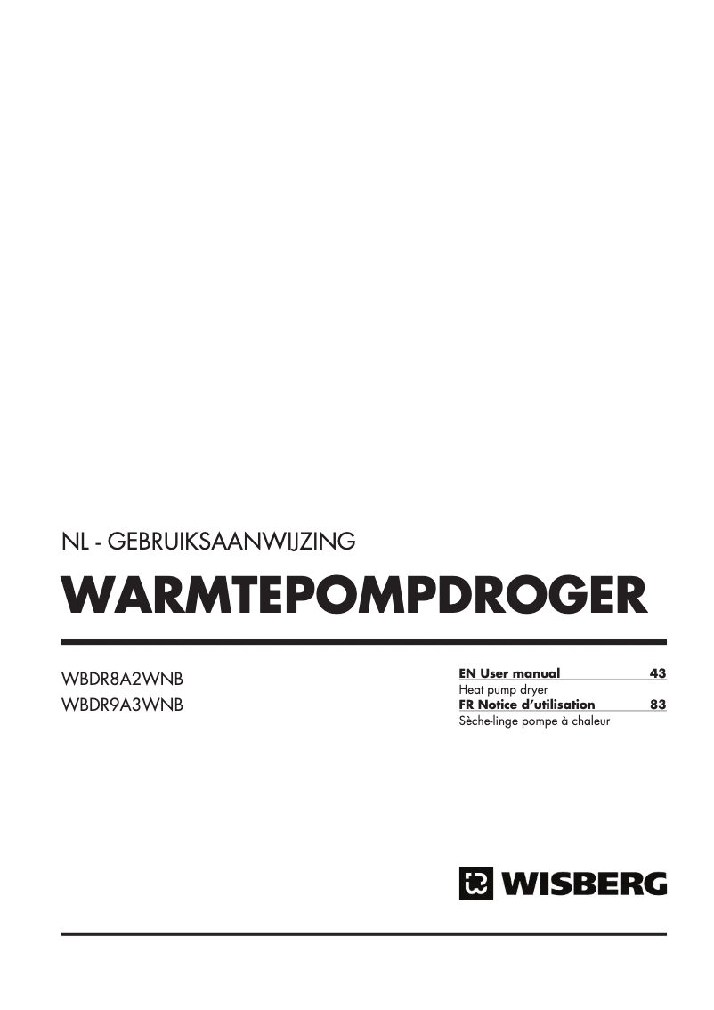 Page n°1 - Manuel utilisateur Wisberg WBDR8A2WNB