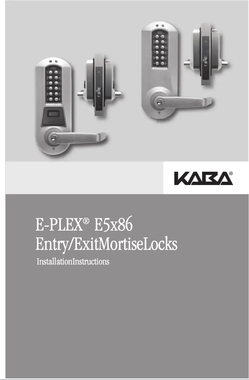 Page 1 de la notice Manuel utilisateur Dormakaba E-Plex 5x86