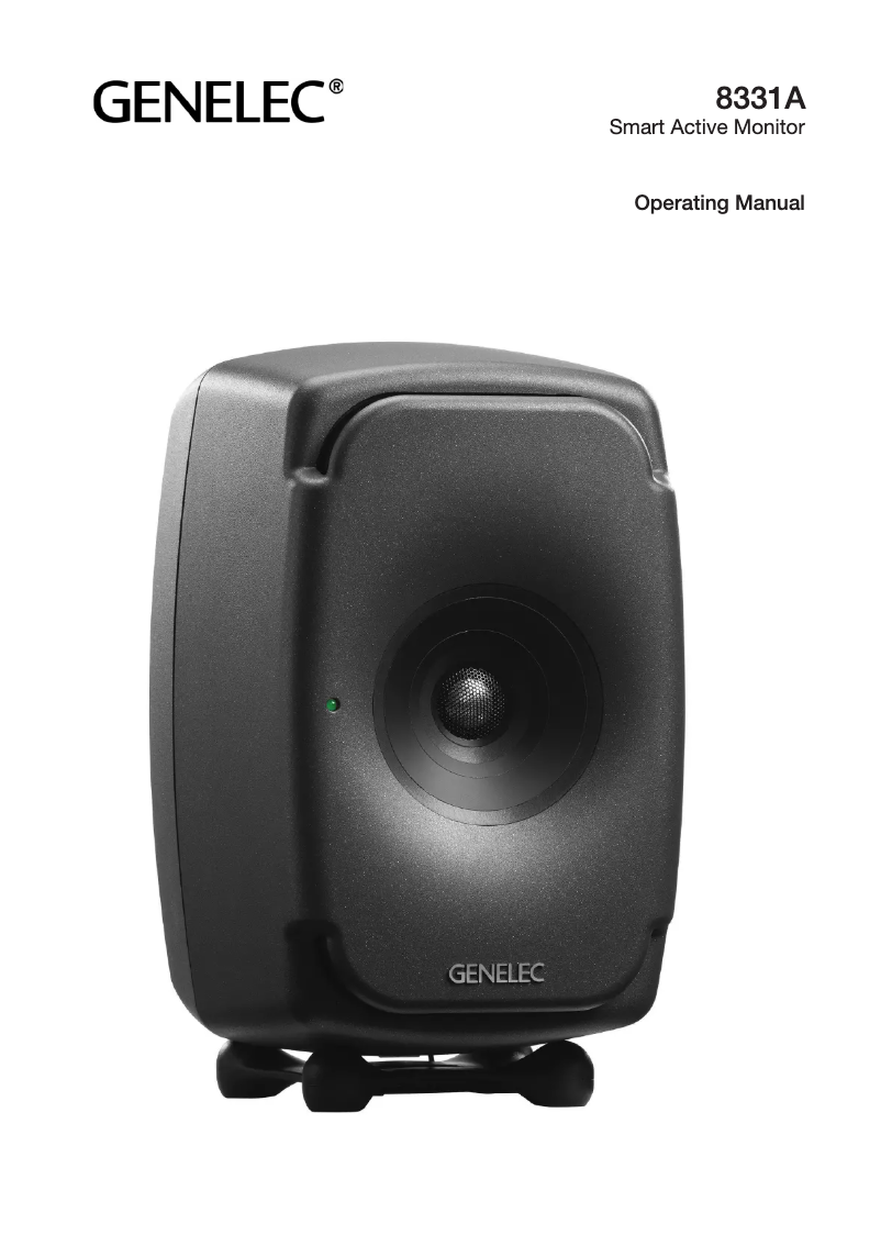 Page n°1 - Manuel utilisateur Genelec 8331