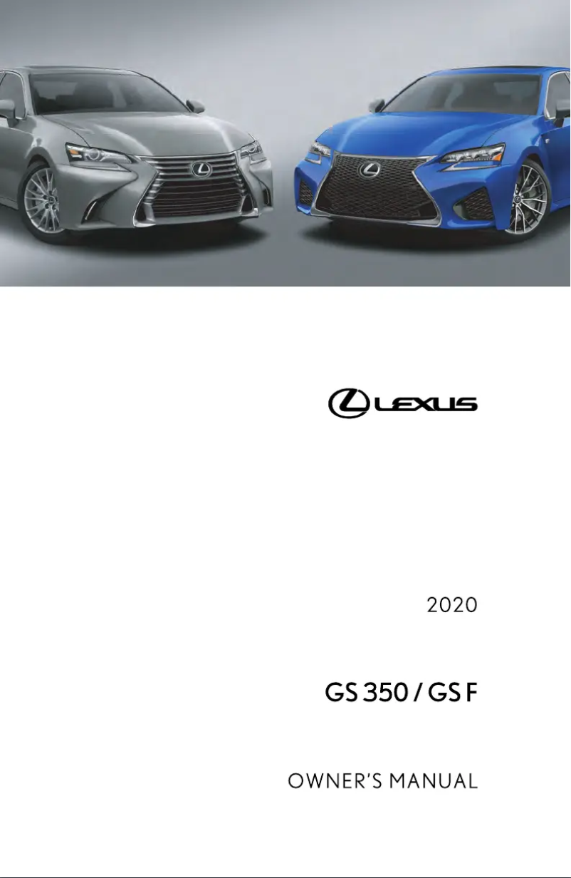 Page 1 de la notice Manuel utilisateur Lexus GS 350 (2020)