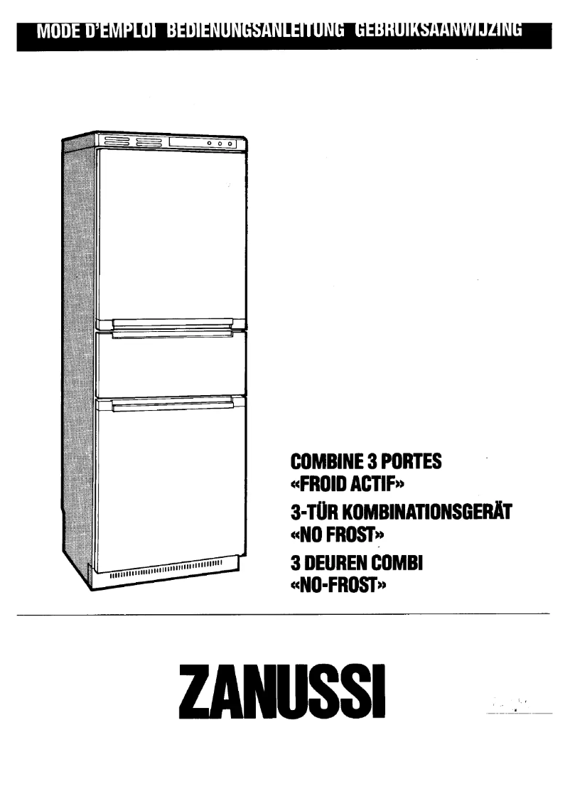 Page 1 de la notice Manuel utilisateur Zanussi Z 630 3 ct