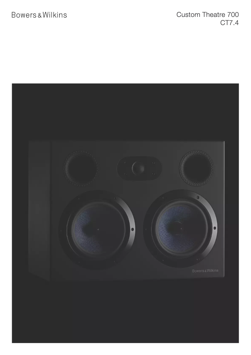Página 1 del manual Ficha técnica Bowers & Wilkins Custom Theatre 700