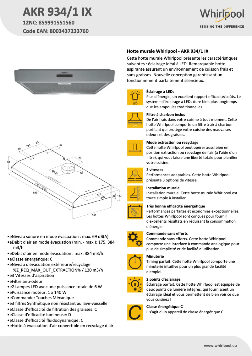 Image de la première page du manuel de l'appareil AKR 934/1 IX