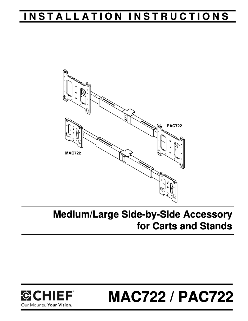 Page n°1 - Manuel utilisateur Chief MAC722