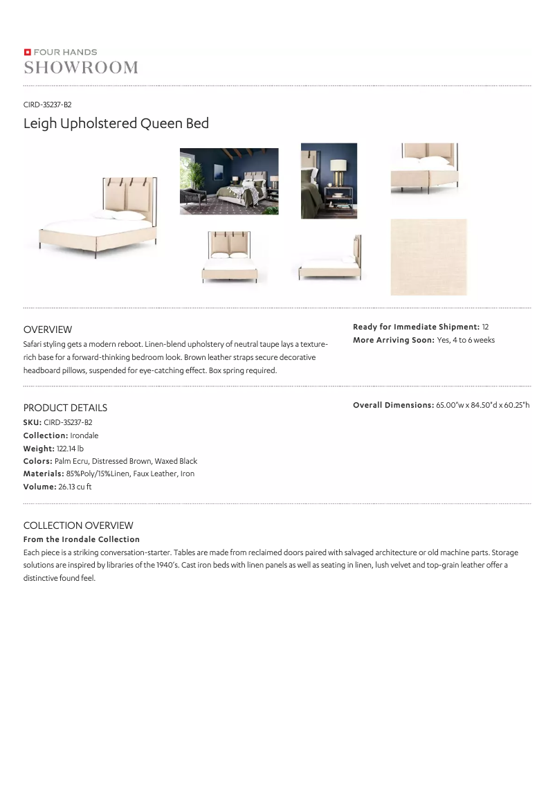 Page 1 de la notice Manuel utilisateur Four Hands CIRD-35237-B2