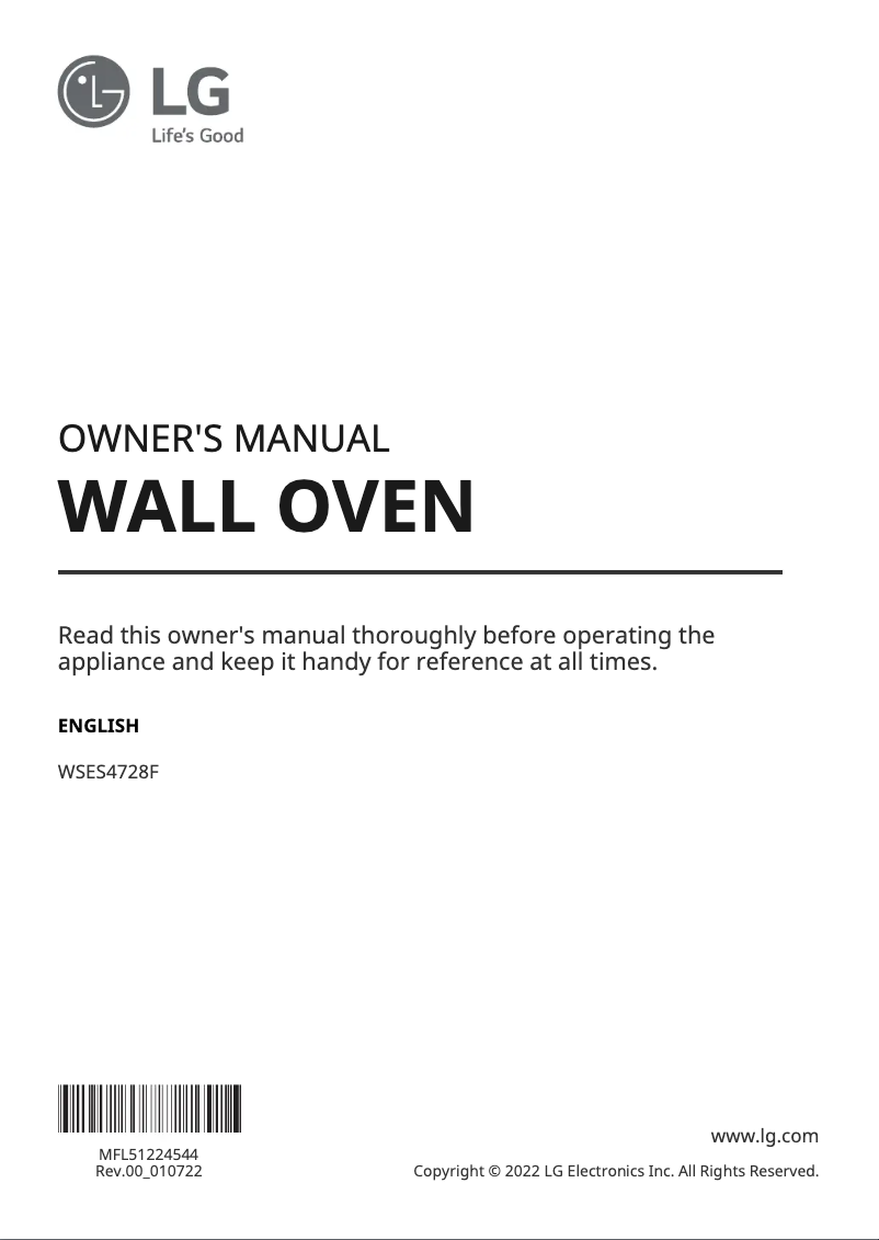 Image de la première page du manuel de l'appareil WSES4728F