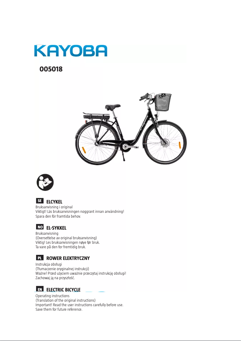 Page 1 de la notice Manuel utilisateur Kayoba 005018